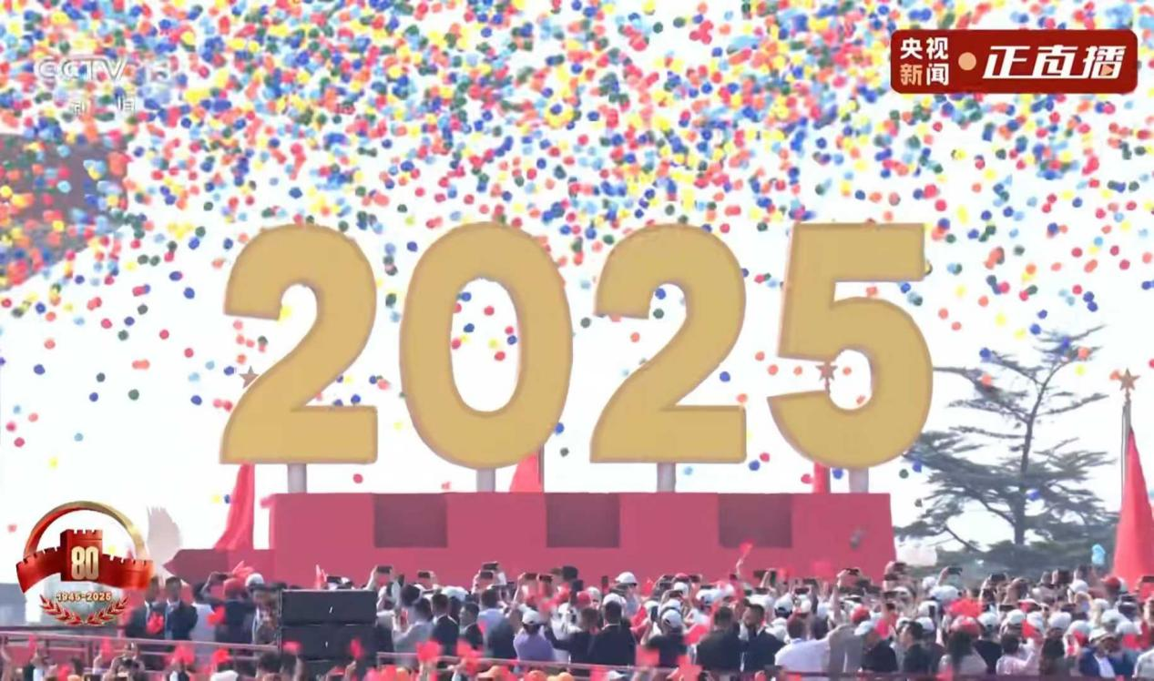 3 Meán Fómhair, 2025, paráid mhíleata na Síne, scaoileadh balún LaTex
