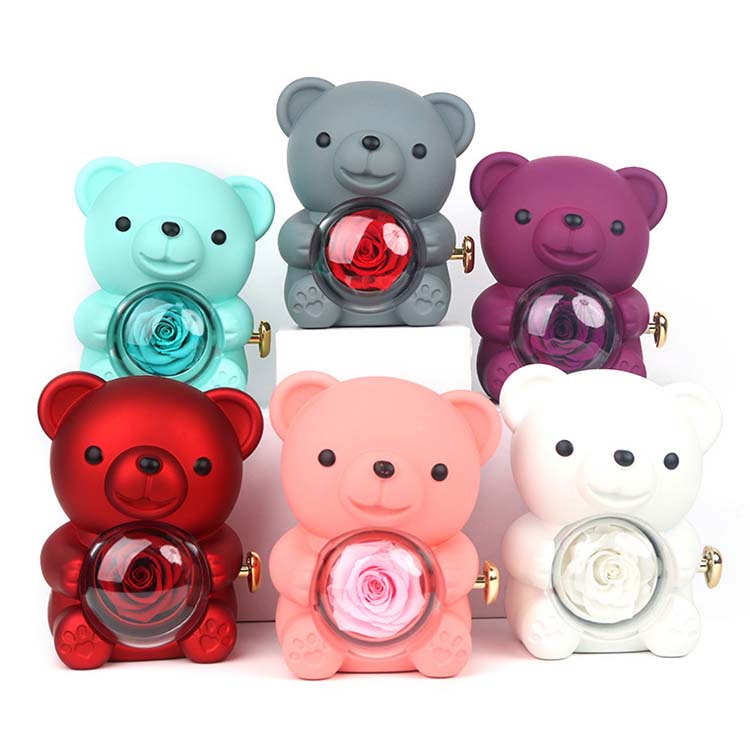 Hug Bear Rothlach Bosca Jewelry Rose Caomhnaithe