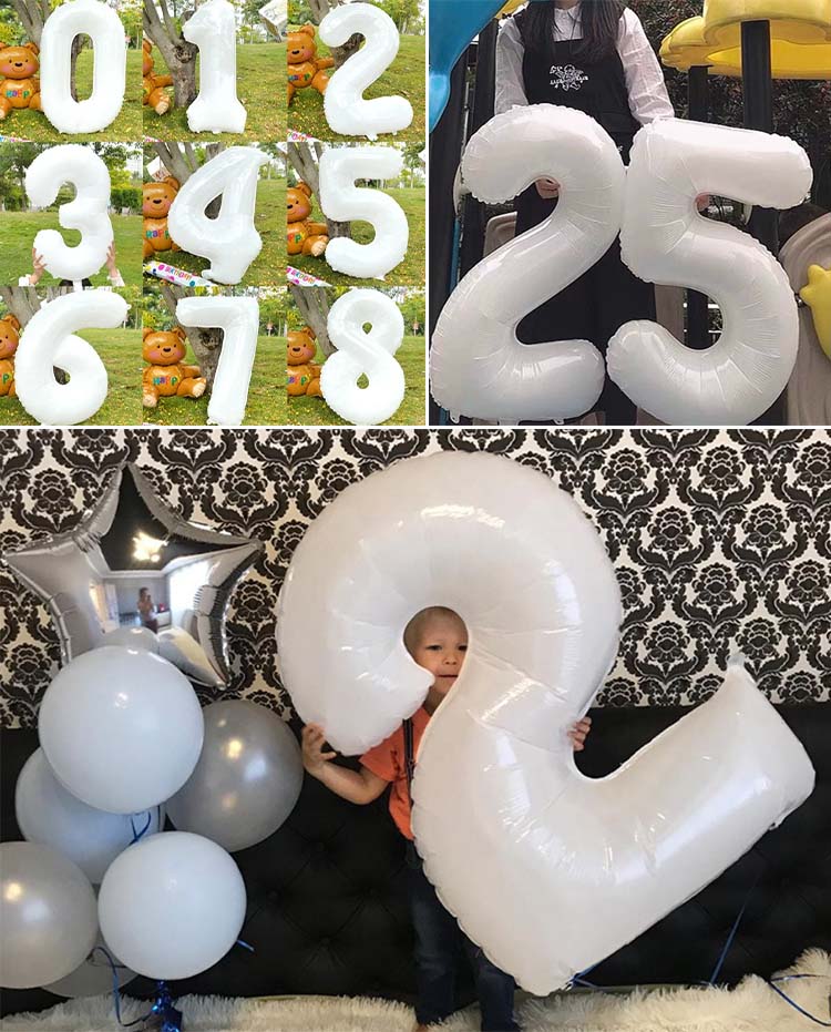 Number foil balloons