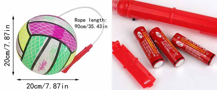 LED Inflatable Light Up Ball size